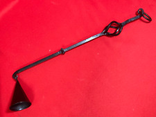 Vintage Wrought and Welded Iron Candle Snuffer Rustic Black Metal Farmhouse Chic for sale  Shipping to South Africa
