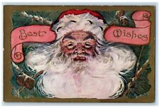 1909 Christmas Santa Claus Pine Cone Embossed Portland Oregon OR Posted Postcard for sale  Shipping to South Africa