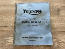 Lista de precios de repuestos Triumph Motorcycles Masters 1966 de colección rara segunda mano  Embacar hacia Mexico