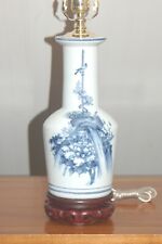 LÁMPARA DE PORCELANA CHINA Vintage Jarrón Azul y Blanco Cantón segunda mano  Embacar hacia Argentina