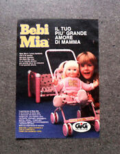 I181-Advertising Pubblicità-1988- BEBI MIA , AMORE DI MAMMA , GIG, usato usato  Maranello