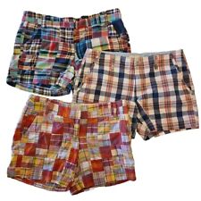 Lote de shorts xadrez Levis J Crew Madras 3 peças feminino 8 algodão patchwork multicolor comprar usado  Enviando para Brazil