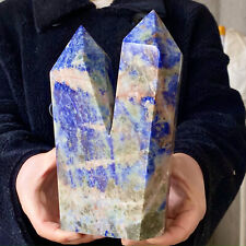 4,67 lb pedra listrada azul natural cabeça multiponta cristal de quartzo coluna de energia, usado comprar usado  Enviando para Brazil