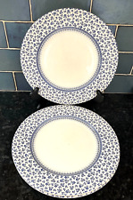 Conjunto de 3 pratos de jantar ingleses Ironstone Provence azul falha vintage feito na Inglaterra comprar usado  Enviando para Brazil