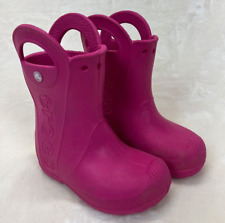 9 pink crocs rainboots for sale  Richmond