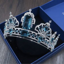 Usado, Luxury Cz Zircônia Cúbica E Vidro Casamento Rainha Princesa Coroa Tiara De Formatura comprar usado  Enviando para Brazil