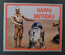 Used, STAR WARS Vintage Happy Birthday Greeting Card - C-3PO R2-D2- Drawing Board 1977 for sale  Shipping to South Africa