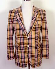 Casaco esportivo xadrez vintage anos 60 anos 70 RARO JC Penny loja masculina 100% Madras blazer 40 R comprar usado  Enviando para Brazil