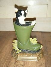 Used, Vintage Cast Iron Kitten in a Boot Door Stop The Leonardo Collection for sale  BRISTOL