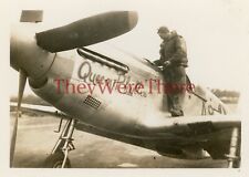*Foto de la Segunda Guerra Mundial - P 51 Mustang avión de combate nariz arte - QUEEN PHYLLIS*, usado segunda mano  Embacar hacia Argentina