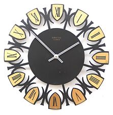 West German 1960s Brutalist Sunburst Vintage Wall Clock Midcentury Retro Kitsch, used for sale  Shipping to South Africa