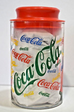Frasco de vidro com logotipo clássico Coca Cola com tampa vermelha de plástico vintage multicolorido comprar usado  Enviando para Brazil
