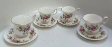 Group of 4 Royal Albert Cups and Saucers Moss Rose Pattern for sale  Shipping to South Africa