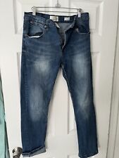 Paper Denim and Cloth 34x30 Men’s Faded Blue Straight Leg Jeans Stretchy, used for sale  Shipping to South Africa