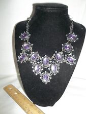 Colar de casamento vintage estilo vitoriano roxo strass princesa high-end, usado comprar usado  Enviando para Brazil