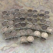 20 Pairs Wholesale Lot Antique Vintage Indian Head Penny Cent Coin Cufflinks USA for sale  Shipping to South Africa