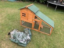 Feelgooduk Bunny Guinea Pig Ark Wooden Outdoor Hutch and Run with Cover for sale  CONGLETON