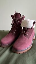 Burgundy leather timberland for sale  Fort Drum