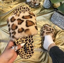 Chinelos de pele sintética com estampa de animais sandálias femininas chita slides sapatos tigre comprar usado  Enviando para Brazil