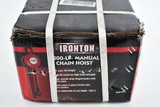 NEW Ironton 57035 Manual Chain Hoist  2200-Lb. Capacity, 10ft. Lift, used for sale  Shipping to South Africa