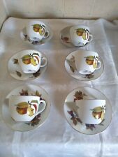 royal worcester evesham.6 Cups.6 Saucers for sale  ST. AUSTELL