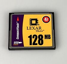 Usado, TARJETA DE MEMORIA FLASH COMPACTA LEXAR MEDIOS 128MB 4X VELOCIDAD CÁMARA DIGITAL ANTIGUA segunda mano  Embacar hacia Argentina