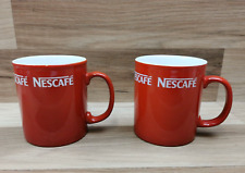 2 x Vintage Red NESCAFE Mugs Cup Advertising England for sale  Shipping to South Africa