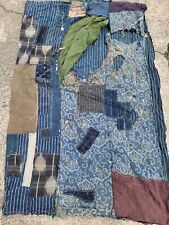 Used, Vintage Japanese Kimono Fabric Indigo Blue, BORO,Dyed Textiles,　142cm×95cm  for sale  Shipping to South Africa