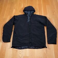 Used, Vintage Bench Black Hooded Full Zip Jacket L Coat Padded Winter Logo Y2K for sale  Shipping to South Africa