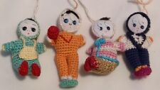 Lote de 4 Mini Muñecas Bebé de Ganchillo Amigurumi Vintage Caras de Seda Pintadas Japonesas segunda mano  Embacar hacia Argentina