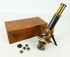 Vintage microscope wooden for sale  UK