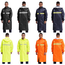 Poncho unissex masculino capa de chuva frente botão para cima roupa de chuva fantasia tiras reflexivas comprar usado  Enviando para Brazil