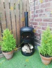 Large 19kg Gas Bottle Log Wood Burner With Log Store patio heater/ Garden heater for sale  Shipping to South Africa