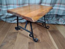 Rustic Log Side Lamp Table With Cast Iron Legs for sale  Shipping to South Africa