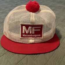 Czerwono-biały kapelusz Massey Ferguson regulowany zatrzask, używany na sprzedaż  Wysyłka do Poland