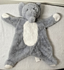 Kelly Toy Gray Elephant Lovey Flat Crinkle Rattle Baby Security Blanket for sale  Shipping to South Africa