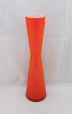 VINTAGE ITALIAN EMPOLI ORANGE ON WHITE GLASS WAISTED VASE, SCANDINAVIAN STYLE for sale  Shipping to South Africa