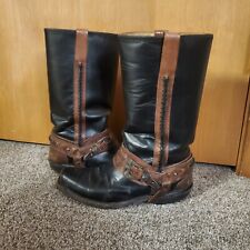 Botas Jaca Cowboy Botas com Fivela de Águia Alças de Bota Preto/Marrom Tamanho 27 EE, usado comprar usado  Enviando para Brazil