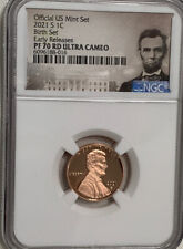 Centavo Lincoln 2021 S 1c NGC PF70 RD ultra cameo juego de nacimiento lanzamientos tempranos segunda mano  Embacar hacia Argentina