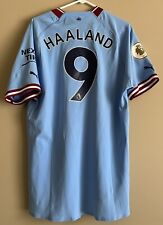 Camiseta deportiva de fútbol auténtica de Haaland #9 del Manchester City talla XXL de puma auténtica con licencia segunda mano  Embacar hacia Argentina
