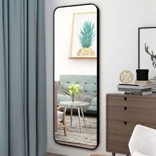  Full Length Metal Framed Mirror, Wall Mounted Dressing Mirror, 110x35cm black for sale  Shipping to South Africa