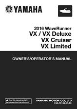 Usado, Manual do proprietário Yamaha 2016 WaveRunner VX, VX Deluxe e VX Cruiser  comprar usado  Enviando para Brazil