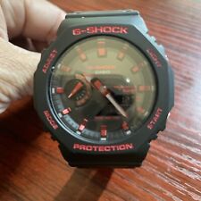 Relógio masculino Casio G-Shock preto vermelho GAS-100BNR-1ADR original em excelente estado usado!  Com caixa comprar usado  Enviando para Brazil