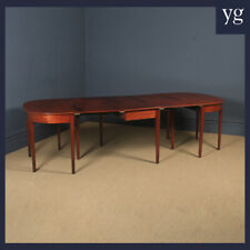 Antique English Georgian Flame Mahogany Extendable ‘D’ End Dining Table Seats 8  for sale  Shipping to South Africa