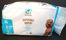 Fraldas descartáveis Essentials para cães tamanho M pacote com 12 fêmeas protetoras contra vazamentos no calor comprar usado  Enviando para Brazil