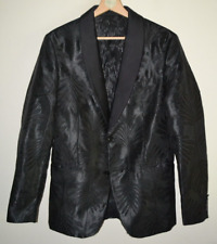 Chaqueta Blazer Zara Hombre Negro Texturizado Estilo Esmoquin Talla 48 Eur segunda mano  Embacar hacia Argentina