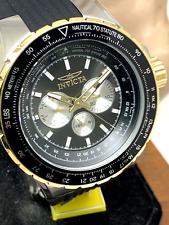 Relógio masculino Invicta 33029 aviador quartzo prata ouro pulseira de borracha preta 50 mm comprar usado  Enviando para Brazil