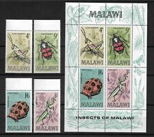 MALAWI 1970, Butterflies, Insects, set of 4 + SS, MNH**(044)  na sprzedaż  PL