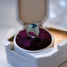 Requintado anel feminino de cristal azul zircão caveira joia de prata punk comprar usado  Enviando para Brazil