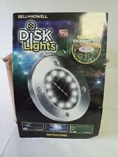 Bell + Howell Solar Powered 10 LED Outdoor Disk Lights , used for sale  Shipping to South Africa